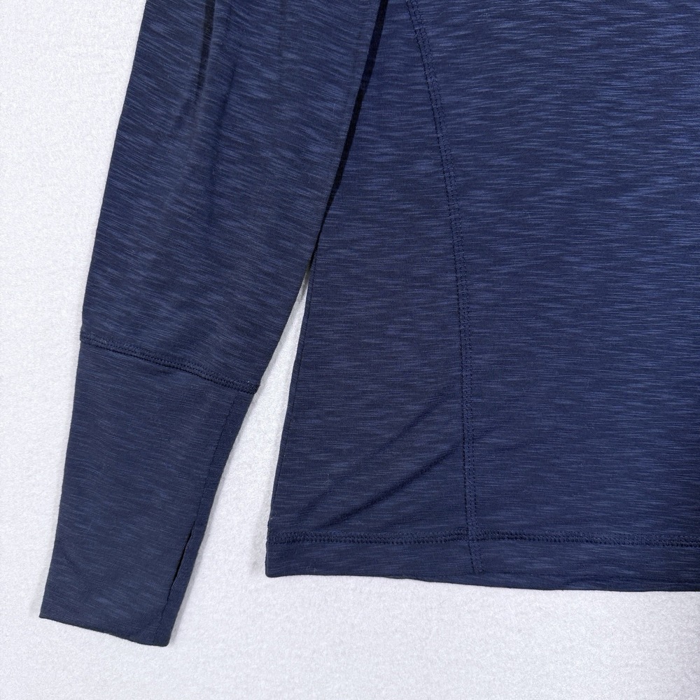 Title Nine Top Womens Small Matahari Long Sleeve Stretch V Neck Blue Athletic - Picture 3 of 13